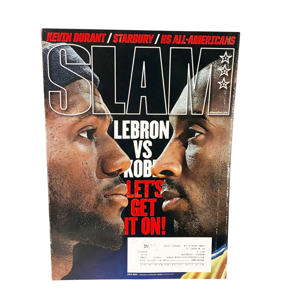 Slam Magazine KOBE BRYANT LEBRON JAMES NBA Poster July 2009